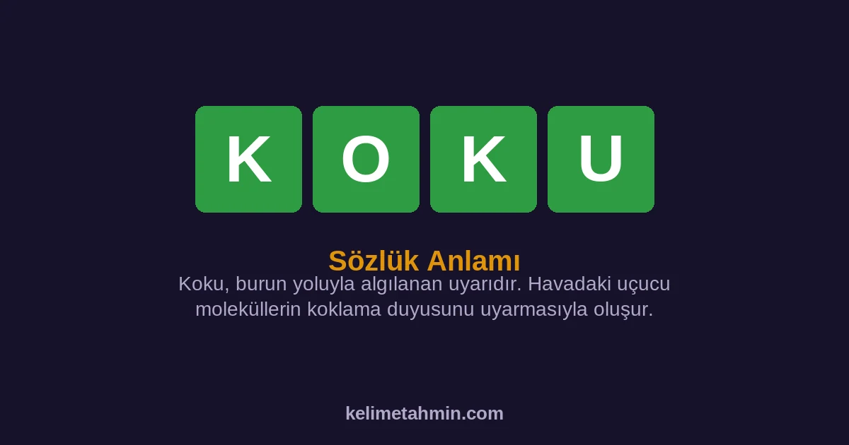 KOKU KOKU — anlamı ve örnek cümleler
