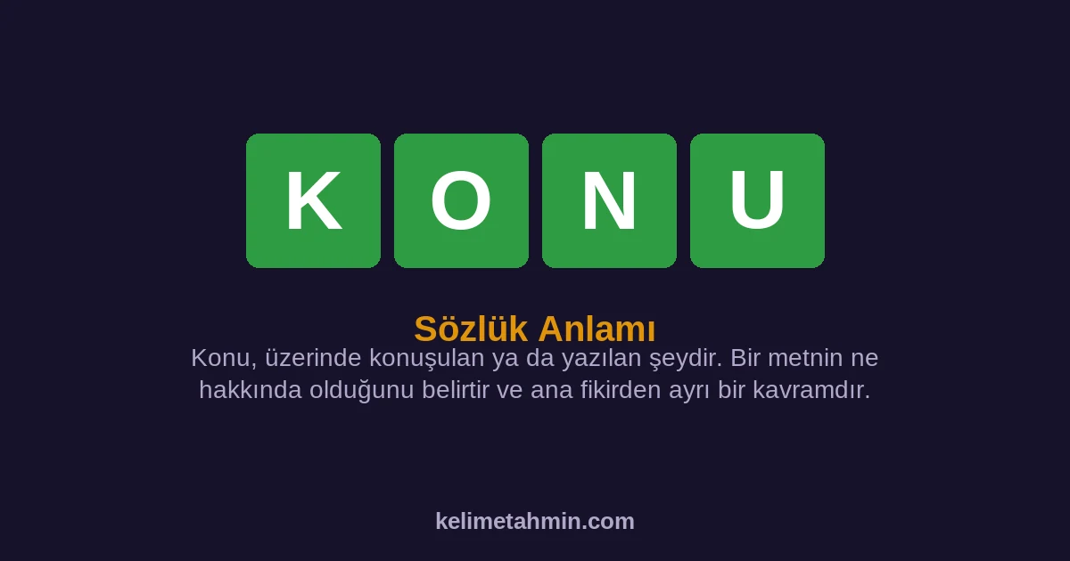KONU KONU — anlamı ve örnek cümleler