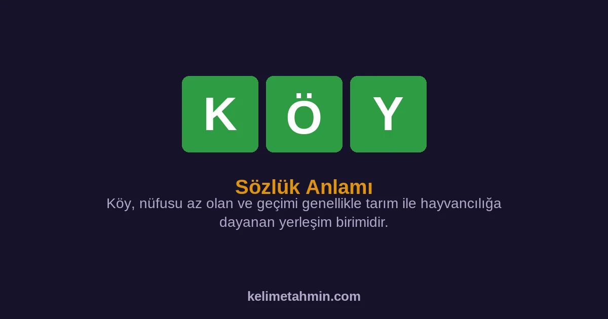 KÖY KÖY — anlamı ve örnek cümleler