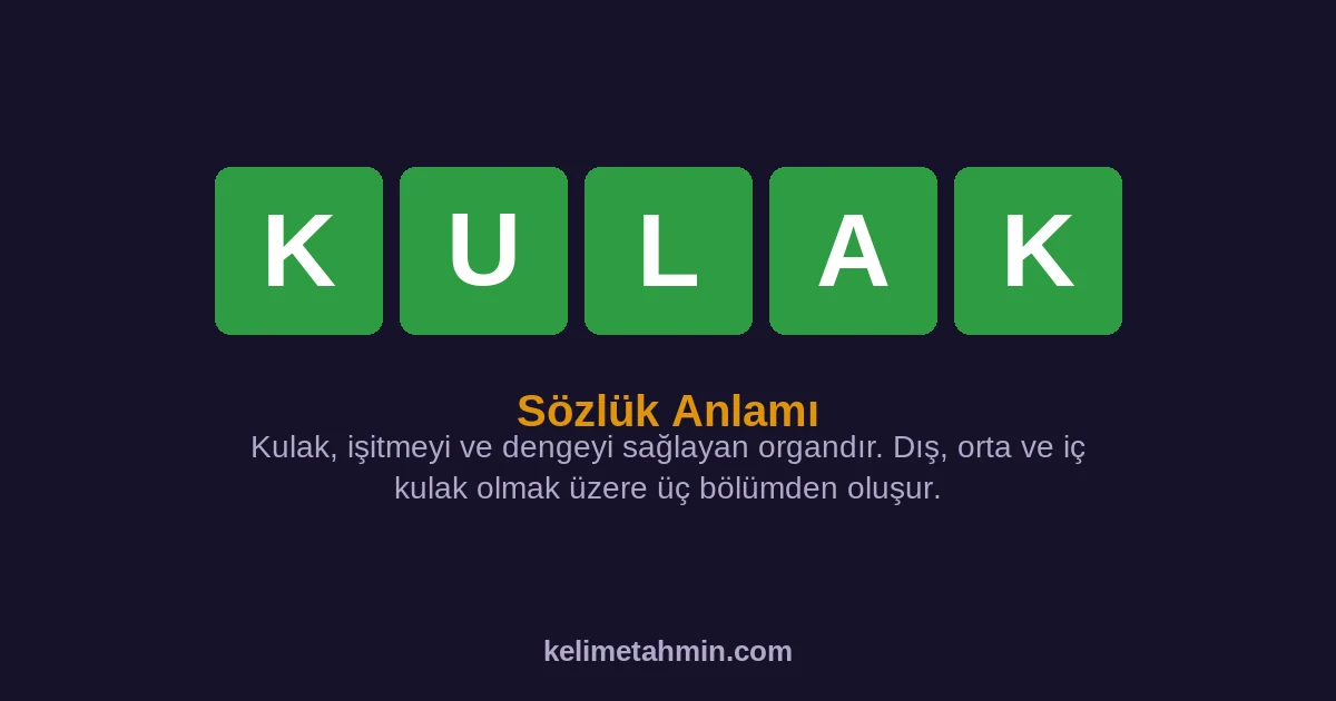 KULAK KULAK — anlamı ve örnek cümleler