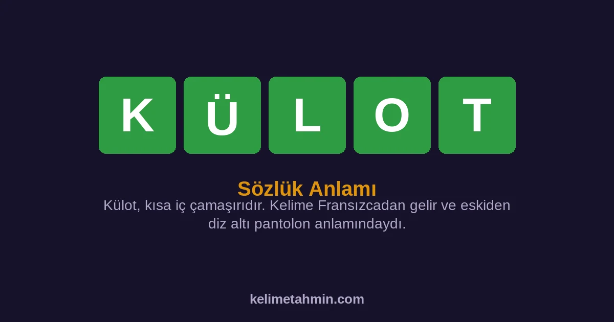 KÜLOT KÜLOT — anlamı ve örnek cümleler
