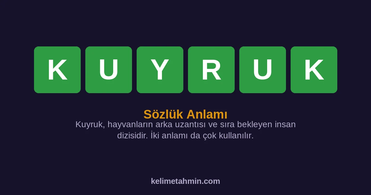 KUYRUK KUYRUK — anlamı ve örnek cümleler