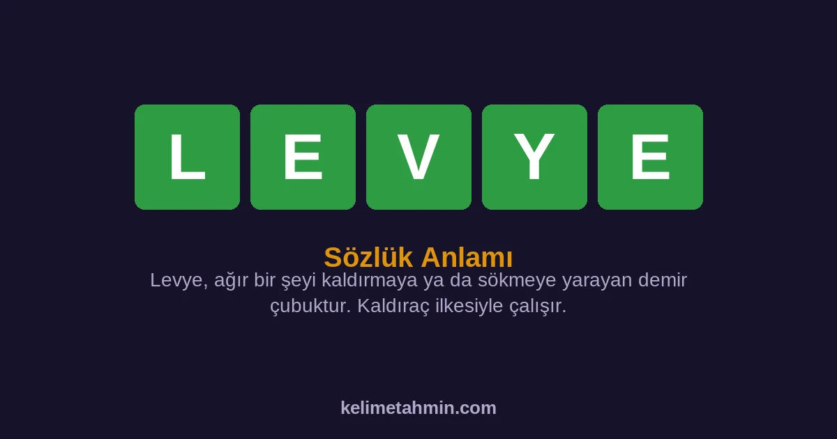 LEVYE LEVYE — anlamı ve örnek cümleler