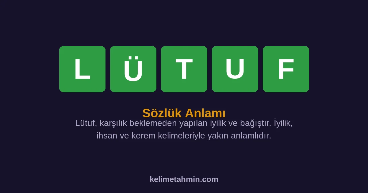 LÜTUF LÜTUF — anlamı ve örnek cümleler