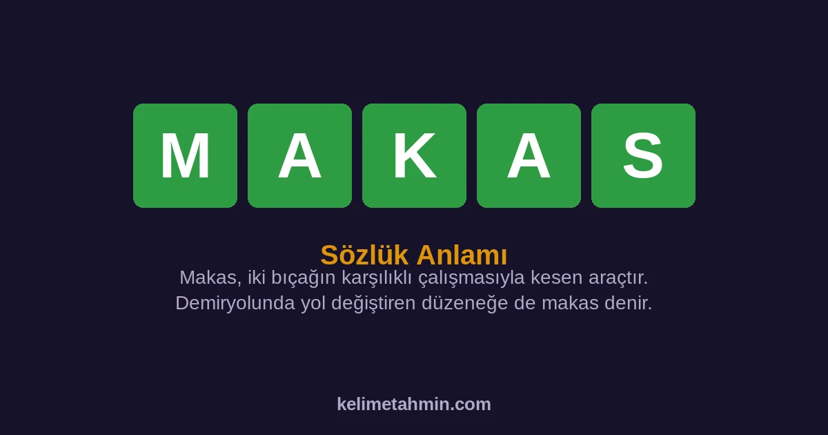 MAKAS MAKAS — anlamı ve örnek cümleler