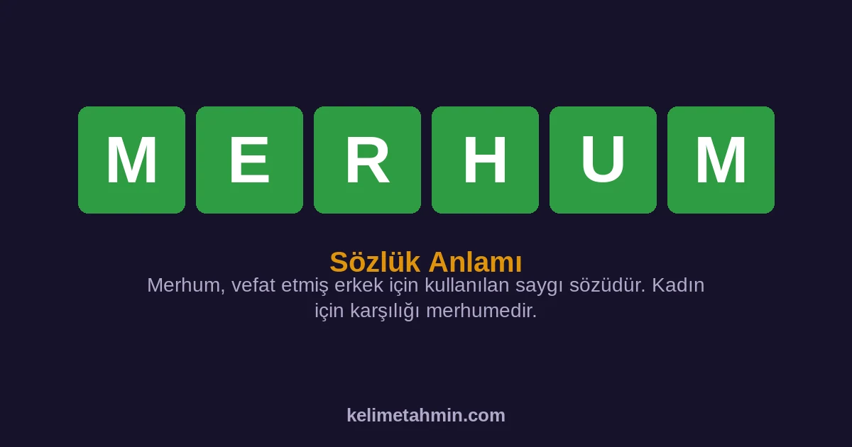 MERHUM MERHUM — anlamı ve örnek cümleler