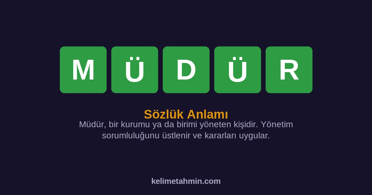 MÜDÜR MÜDÜR — anlamı ve örnek cümleler