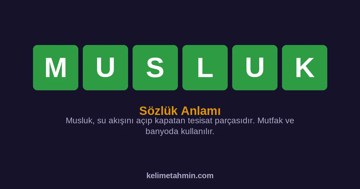 MUSLUK MUSLUK — anlamı ve örnek cümleler