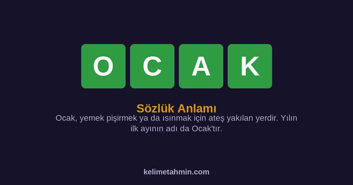 OCAK OCAK — anlamı ve örnek cümleler