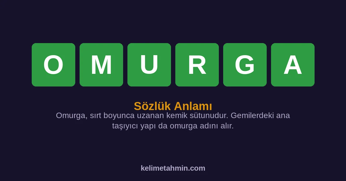 OMURGA OMURGA — anlamı ve örnek cümleler