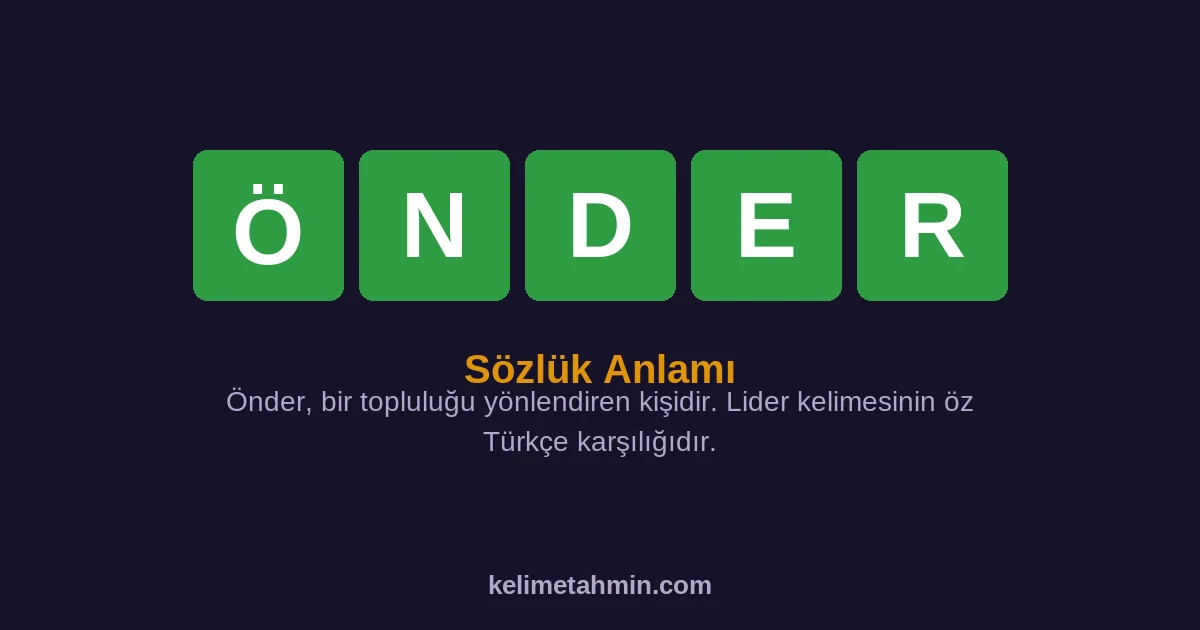 ÖNDER ÖNDER — anlamı ve örnek cümleler