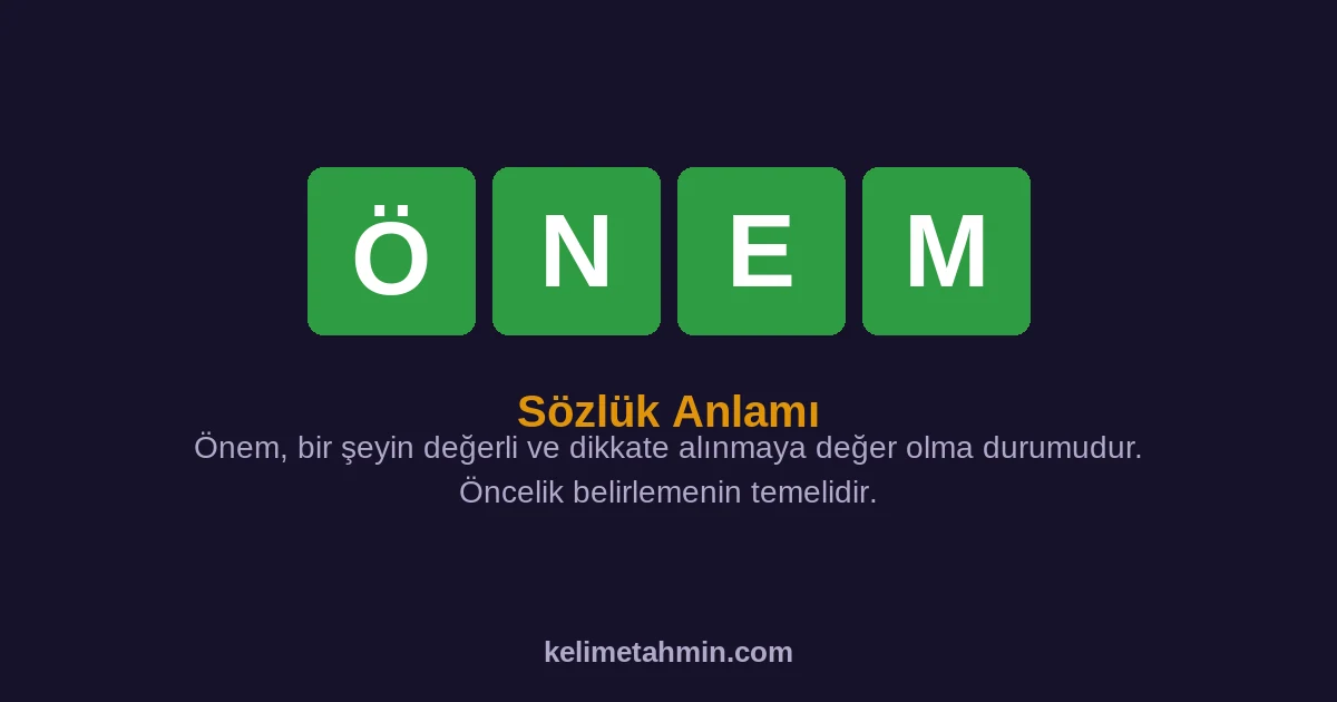 ÖNEM ÖNEM — anlamı ve örnek cümleler