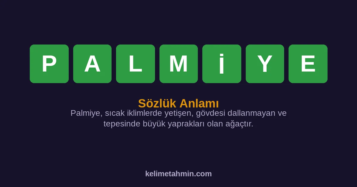 PALMİYE PALMİYE — anlamı ve örnek cümleler