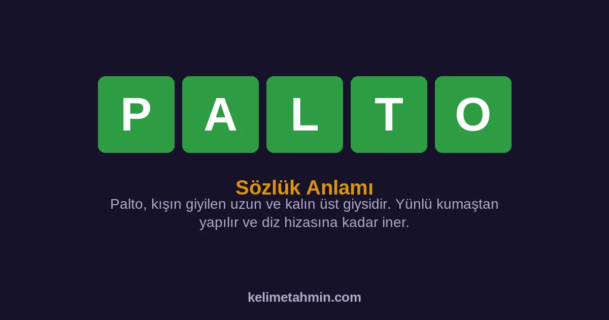 PALTO PALTO — anlamı ve örnek cümleler