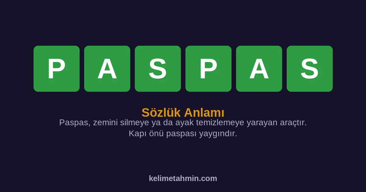 PASPAS PASPAS — anlamı ve örnek cümleler