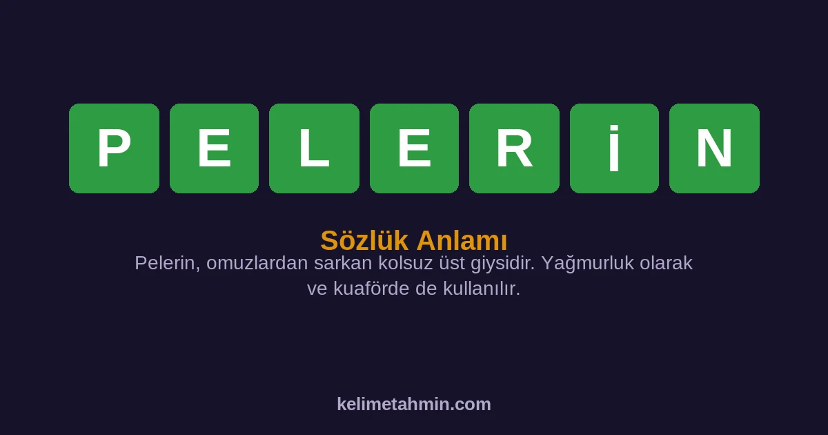 PELERİN PELERİN — anlamı ve örnek cümleler