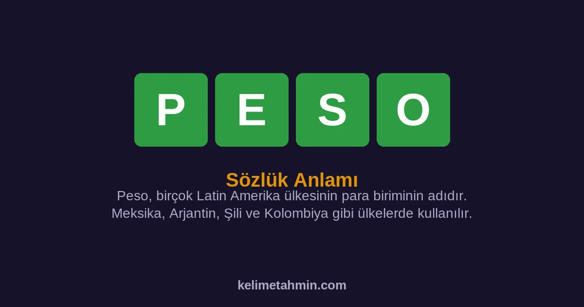 PESO PESO — anlamı ve örnek cümleler