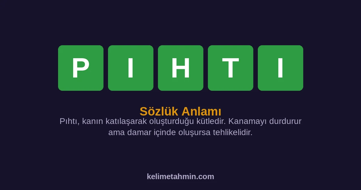 PIHTI PIHTI — anlamı ve örnek cümleler