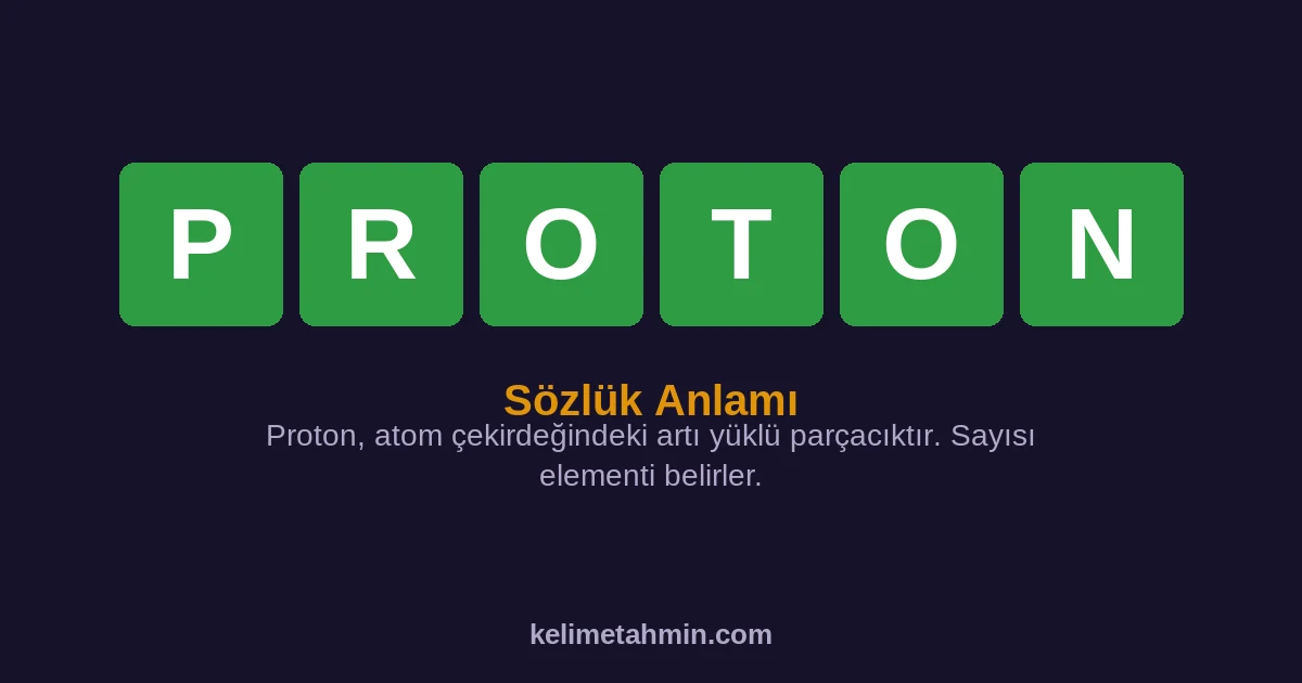 PROTON PROTON — anlamı ve örnek cümleler