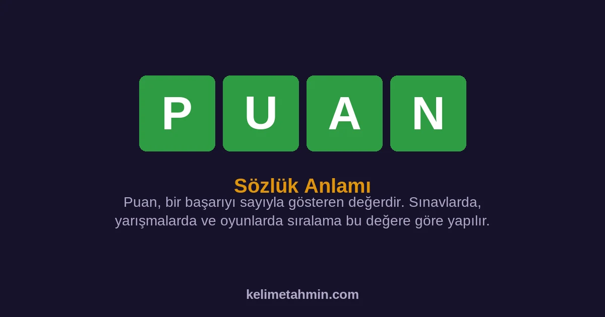 PUAN PUAN — anlamı ve örnek cümleler