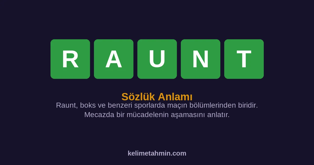 RAUNT RAUNT — anlamı ve örnek cümleler