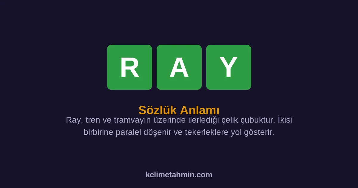 RAY RAY — anlamı ve örnek cümleler