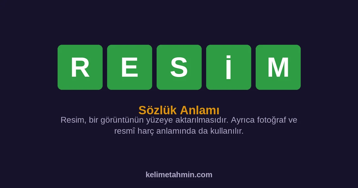 RESİM RESİM — anlamı ve örnek cümleler