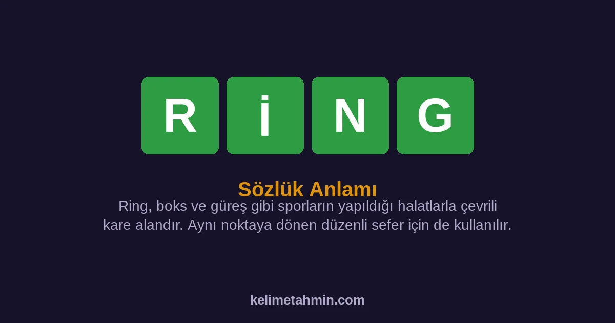 RİNG RİNG — anlamı ve örnek cümleler