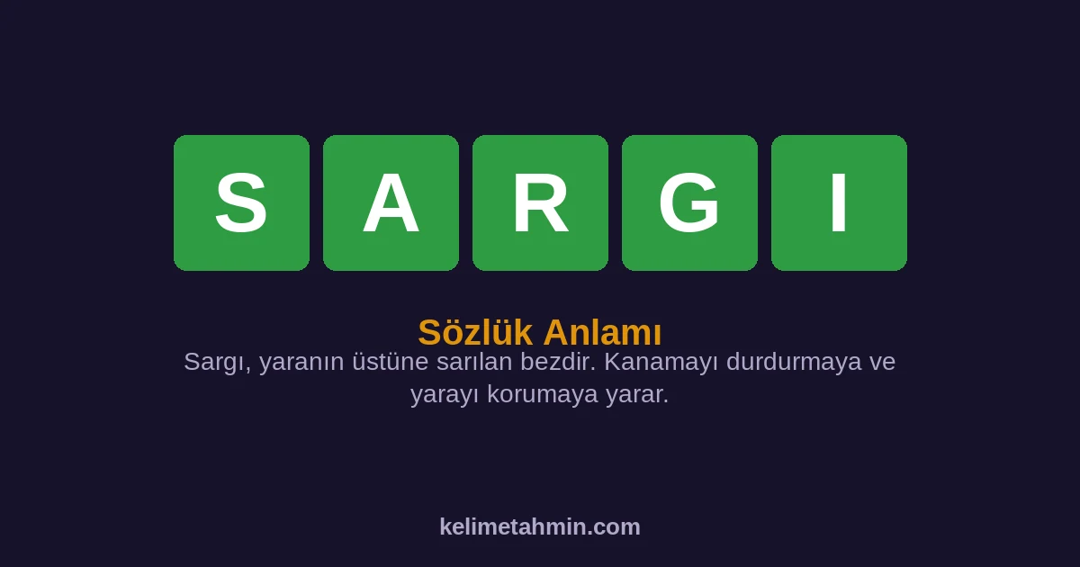 SARGI SARGI — anlamı ve örnek cümleler