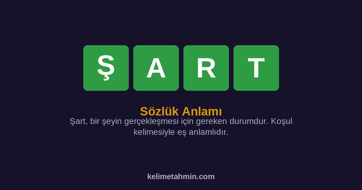 ŞART ŞART — anlamı ve örnek cümleler