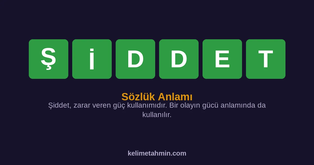 ŞİDDET ŞİDDET — anlamı ve örnek cümleler