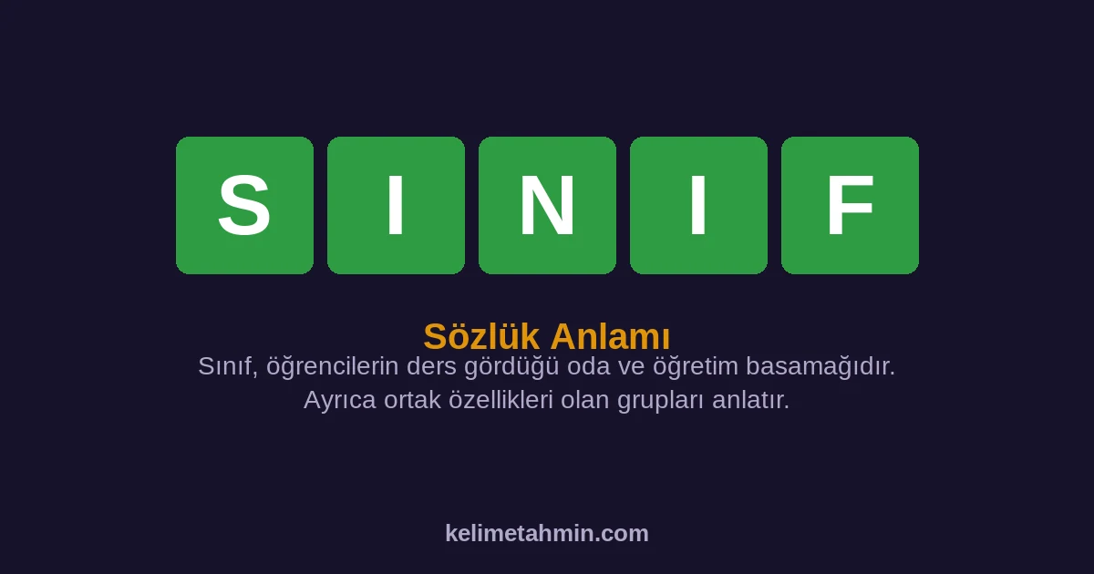 SINIF SINIF — anlamı ve örnek cümleler
