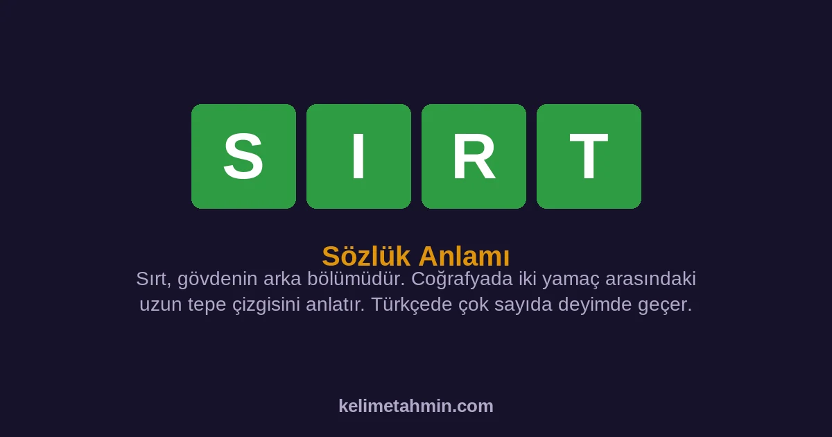 SIRT SIRT — anlamı ve örnek cümleler