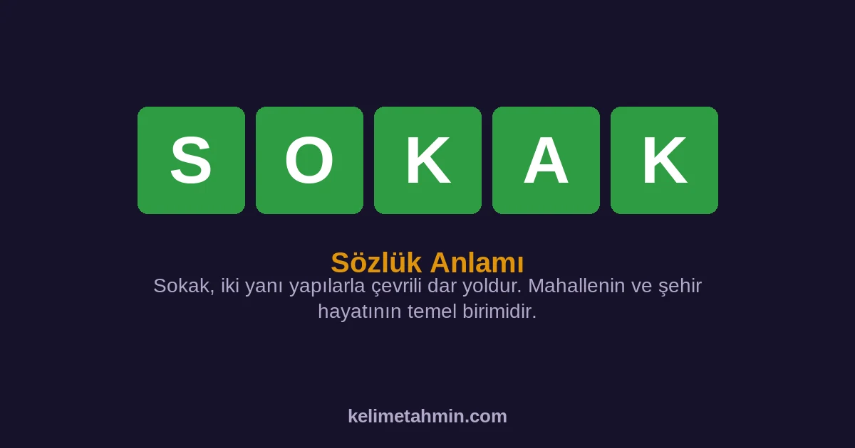 SOKAK SOKAK — anlamı ve örnek cümleler
