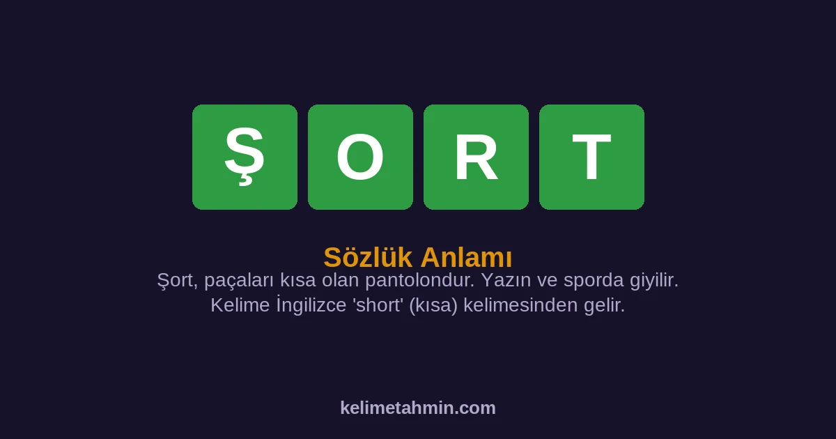 ŞORT ŞORT — anlamı ve örnek cümleler