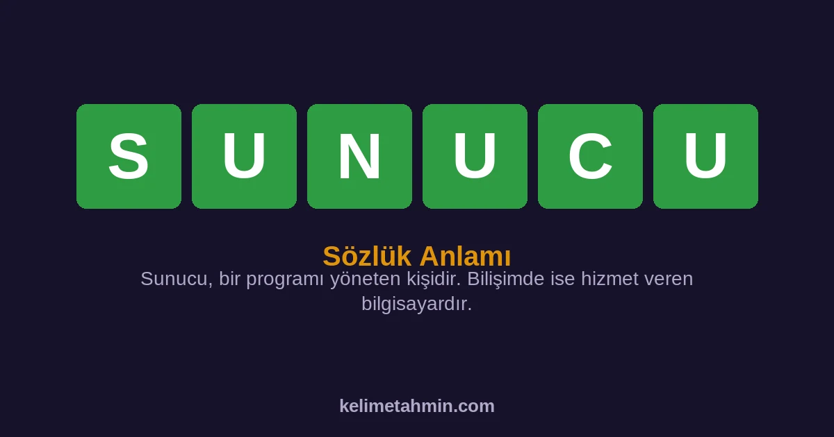 SUNUCU SUNUCU — anlamı ve örnek cümleler