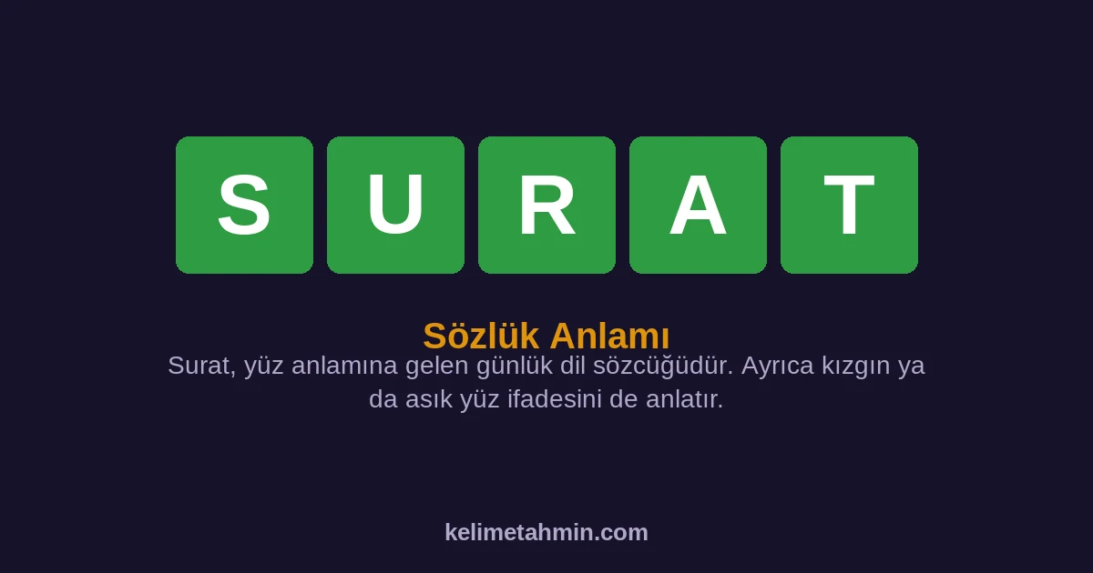 SURAT SURAT — anlamı ve örnek cümleler