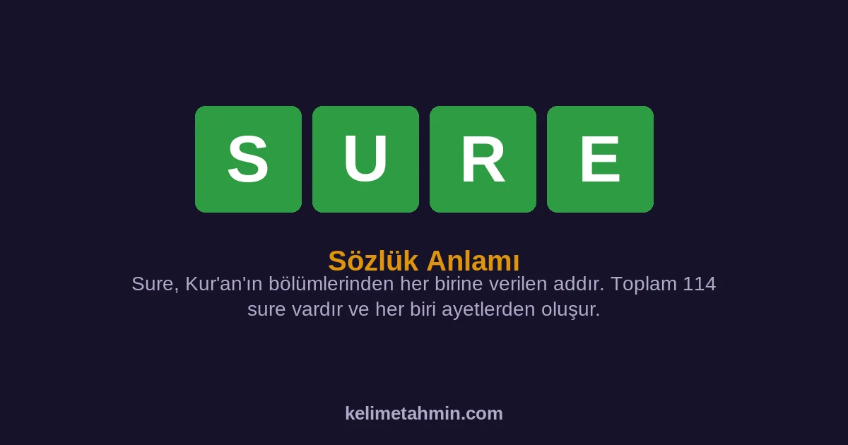 SURE SURE — anlamı ve örnek cümleler