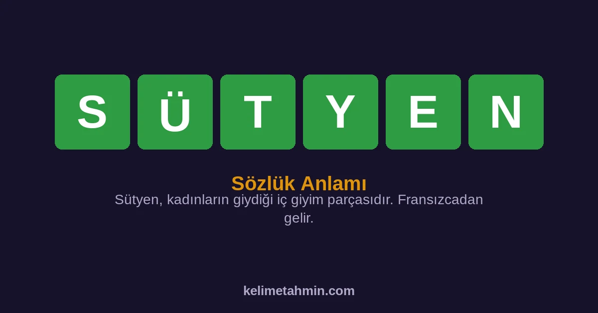 SÜTYEN SÜTYEN — anlamı ve örnek cümleler