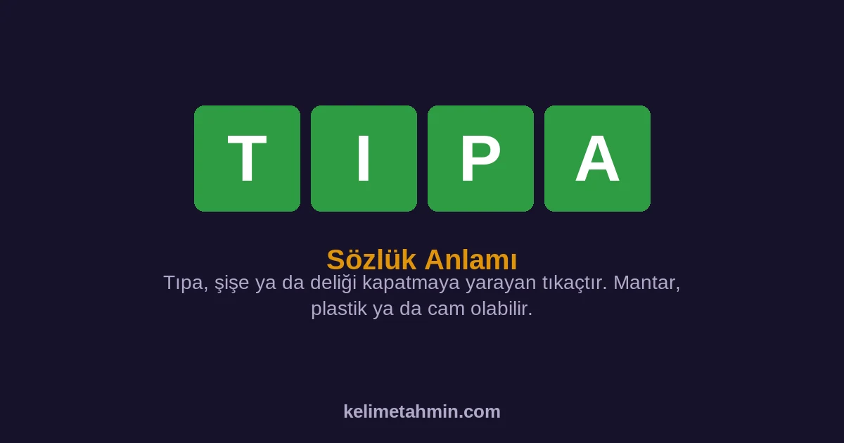 TIPA TIPA — anlamı ve örnek cümleler