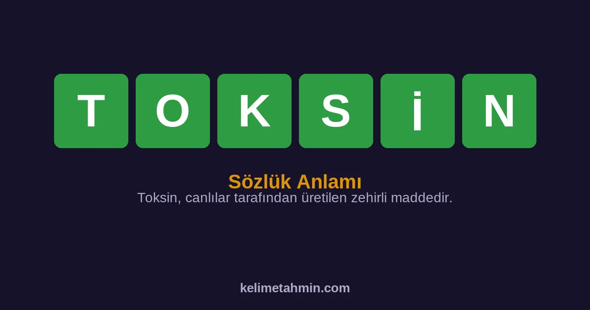 TOKSİN TOKSİN — anlamı ve örnek cümleler