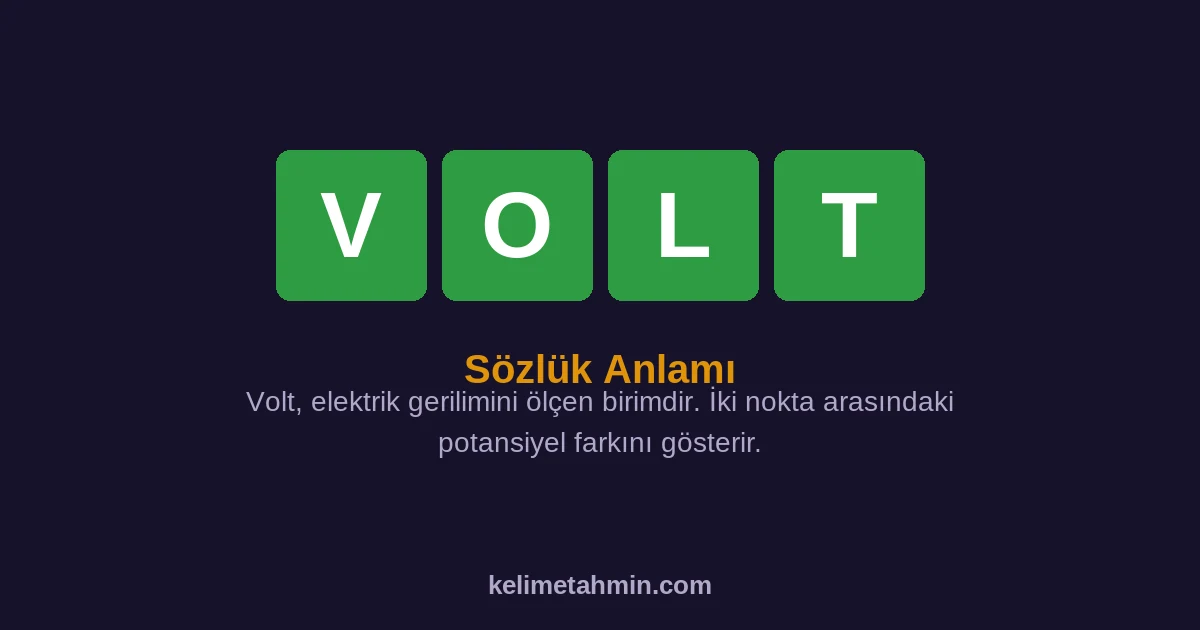 VOLT VOLT — anlamı ve örnek cümleler