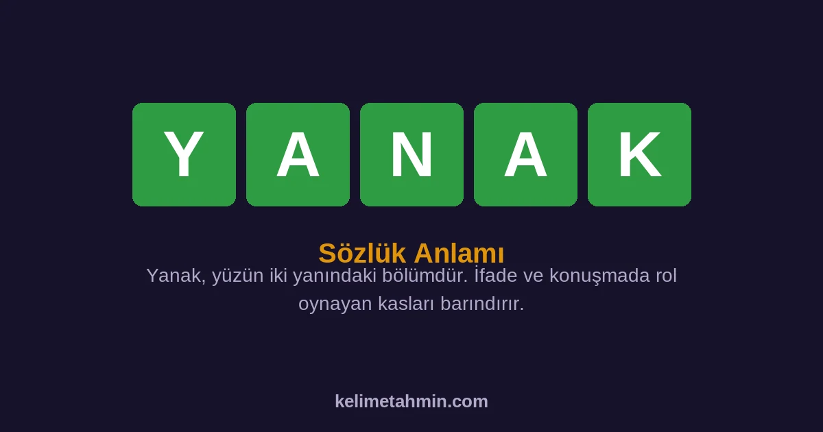 YANAK YANAK — anlamı ve örnek cümleler