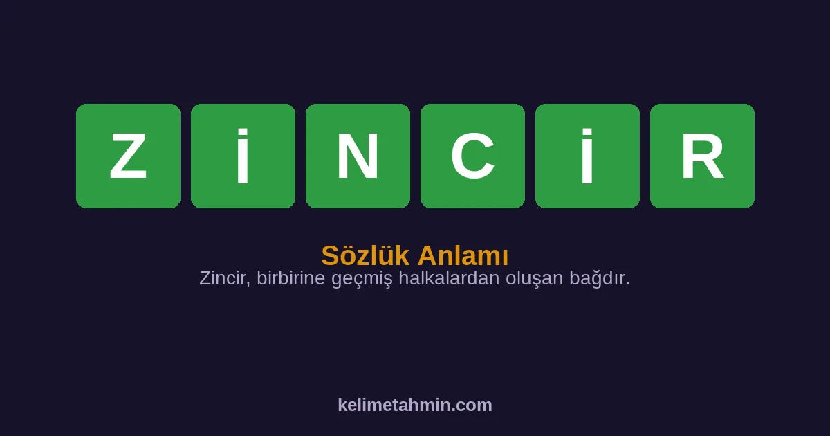 ZİNCİR ZİNCİR — anlamı ve örnek cümleler