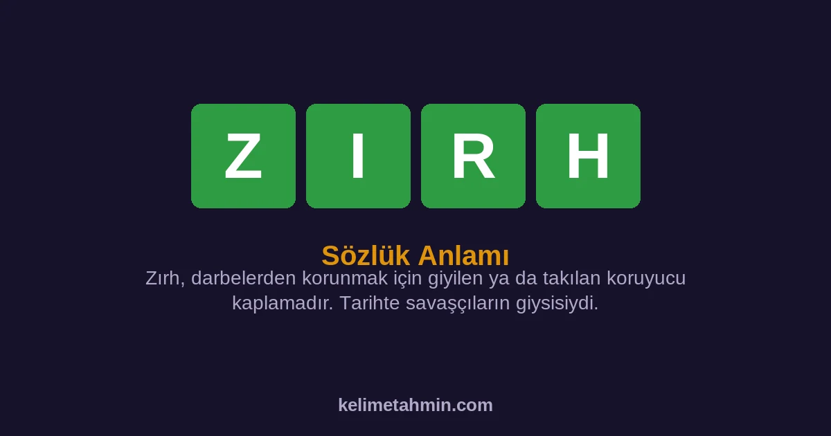 ZIRH ZIRH — anlamı ve örnek cümleler